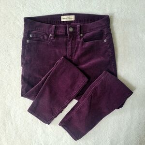 Purple Corduroy Gap Pants- True Skinny‎ | 28S